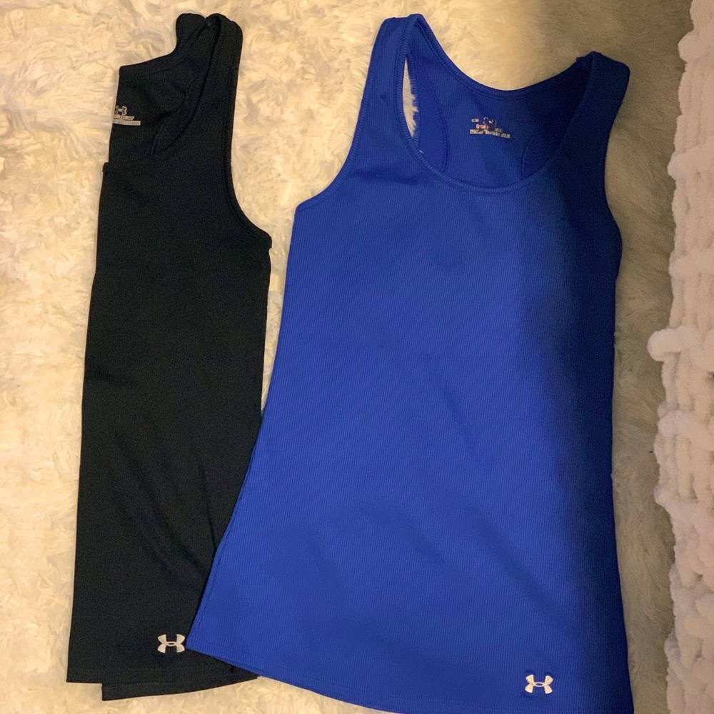 2 racerback women’s underarmour tanks